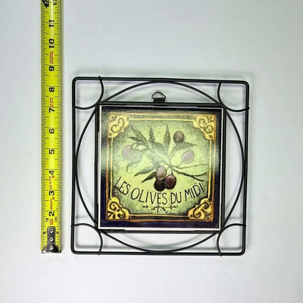 Certified International Garden of Olives Decorative Tile Metal by Susan Winget